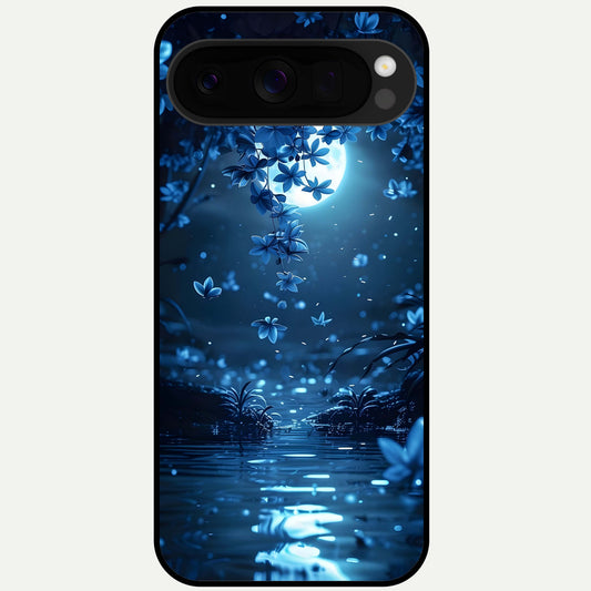  Moonlight Petal Dream Glass Case For Google Pixel 10 Pro XL back cover – full design glossy printed glass finish