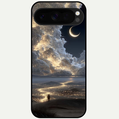  Moonlight Spark Path Glass Case For Google Pixel 10 Pro XL back cover – full design glossy printed glass finish