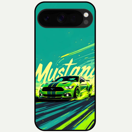 Mustang Bang Glass Case For Google Pixel 10 Pro XL back cover – full design glossy printed glass finish