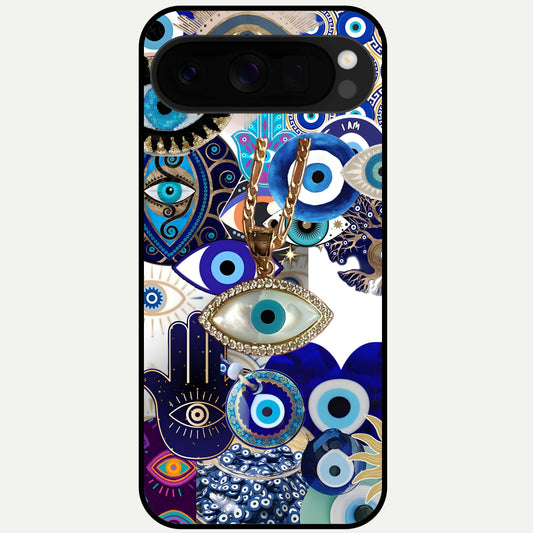  Mystic Charm Eye Glass Case For Google Pixel 10 Pro XL back cover – full design glossy printed glass finish