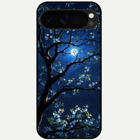  Mystic Floral Night Glass Case For Google Pixel 10 Pro XL back cover – full design glossy printed glass finish