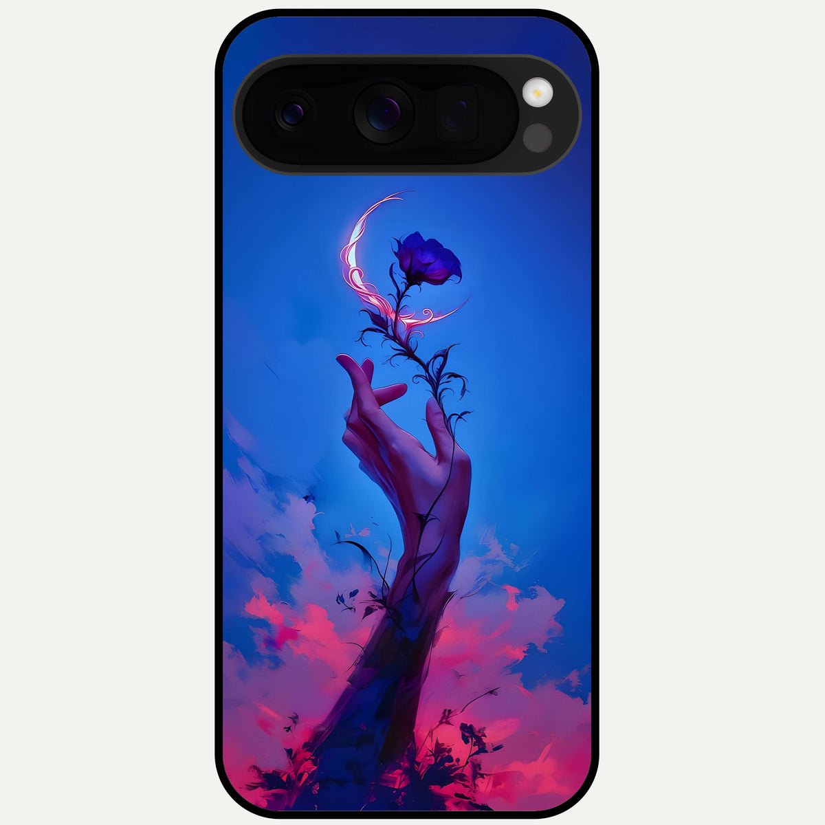  Mystic Hand Glass Case For Google Pixel 10 Pro XL back cover – full design glossy printed glass finish