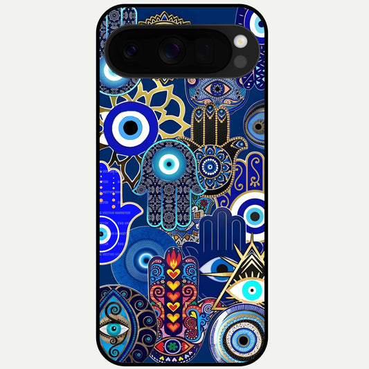  Mystic Palm Guard Glass Case For Google Pixel 10 Pro XL back cover – full design glossy printed glass finish