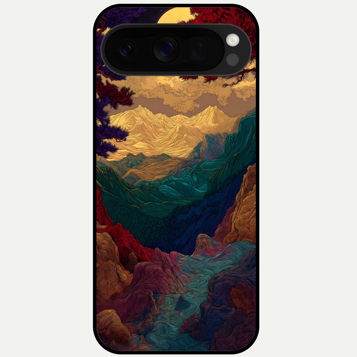  Mystic Valley Light Glass Case For Google Pixel 10 Pro XL back cover – full design glossy printed glass finish