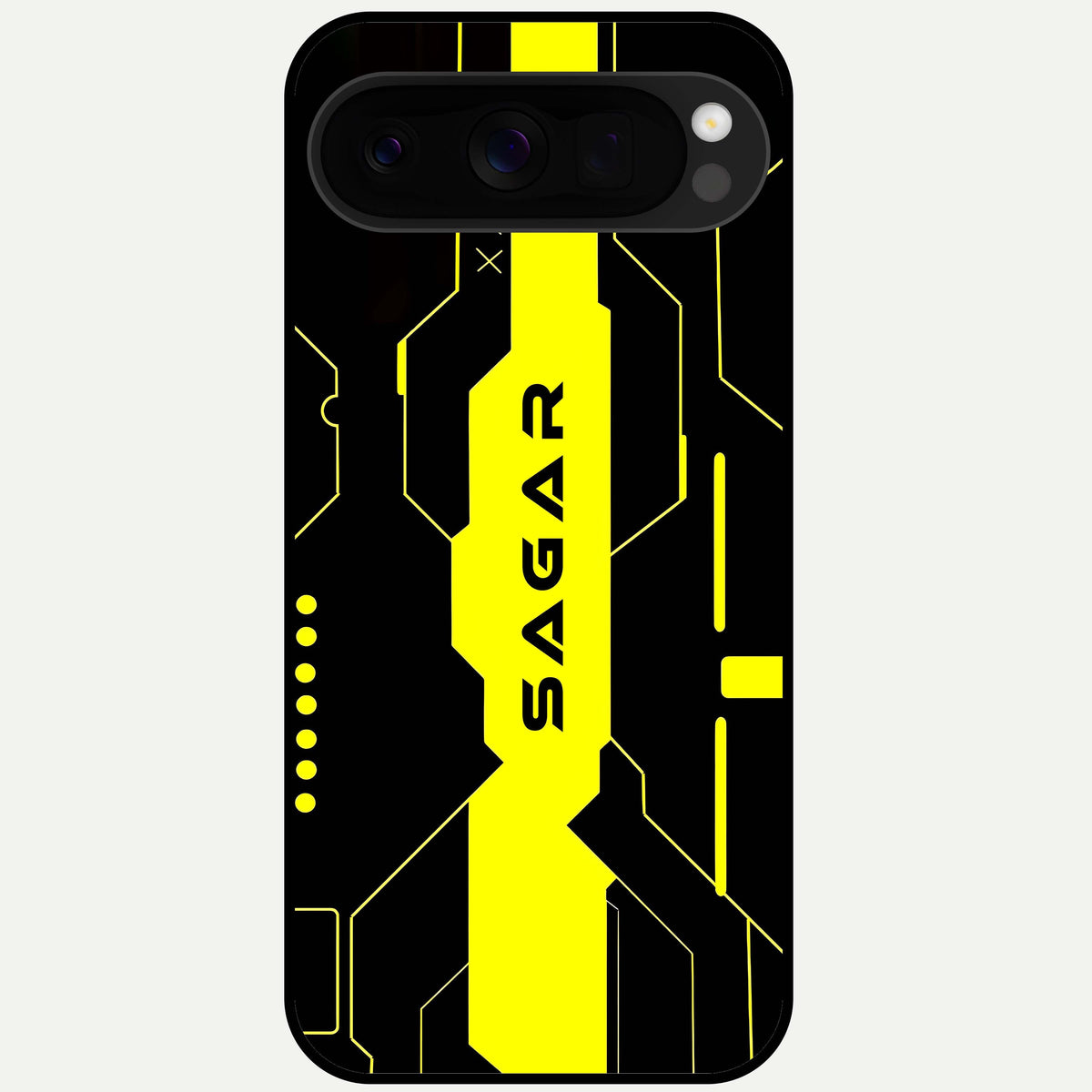  Neon CYBERPUNK Custom Name Glass Case For Google Pixel 10 Pro XL back cover – full design glossy printed glass finish