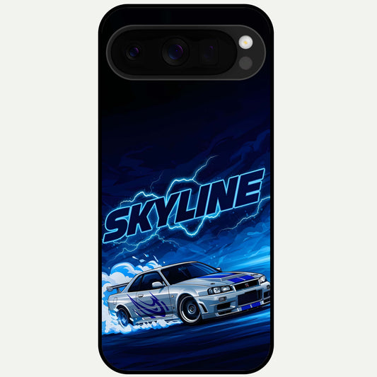 Neon Drift Beast Glass Case For Google Pixel 10 Pro XL back cover – full design glossy printed glass finish