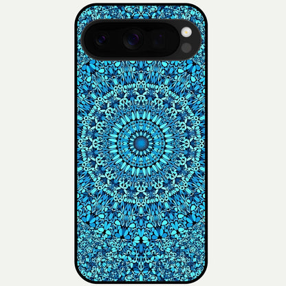  Ocean Bloom Mandala Glass Case For Google Pixel 10 Pro XL back cover – full design glossy printed glass finish