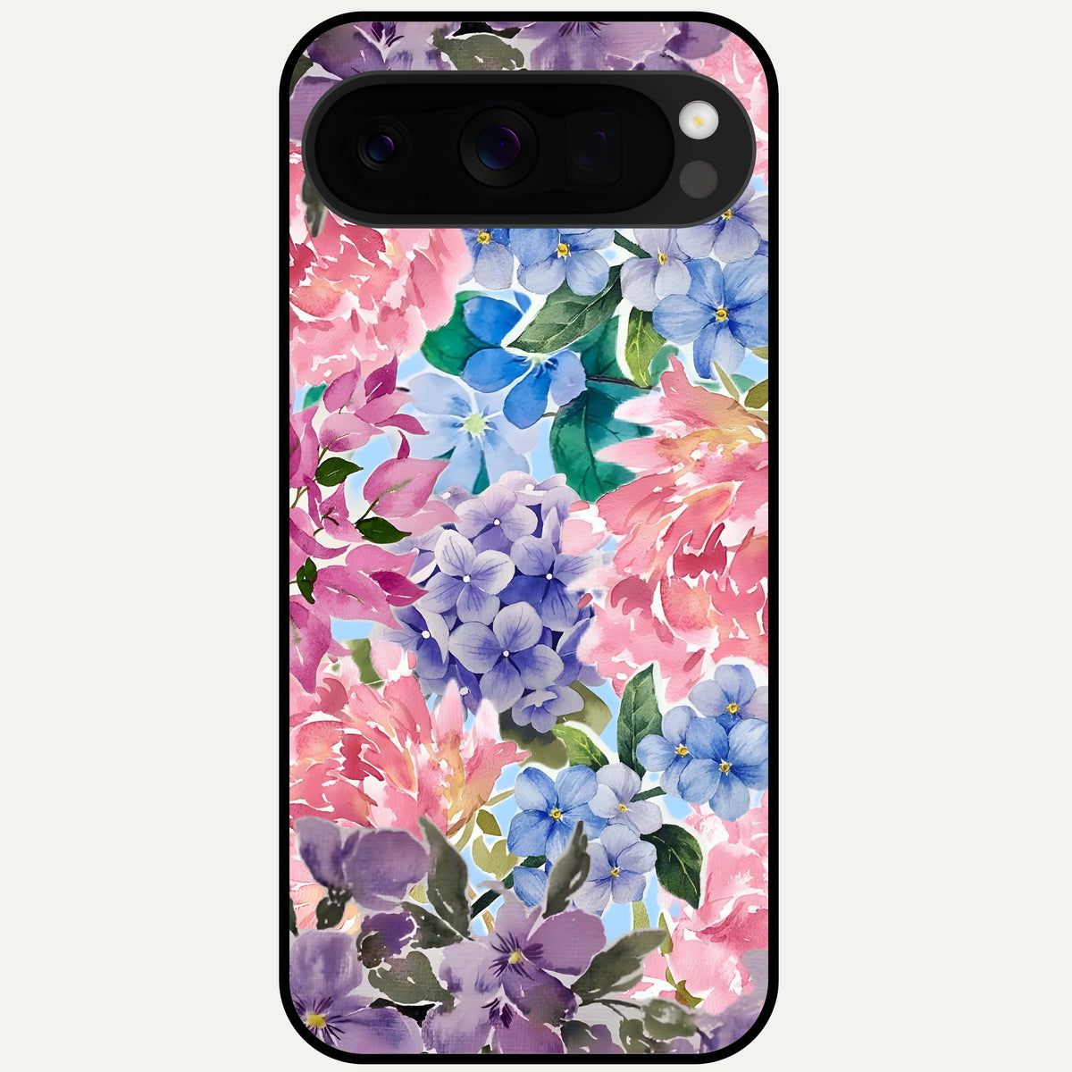  Pastel Floral Mix Glass Case For Google Pixel 10 Pro XL back cover – full design glossy printed glass finish