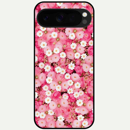 Pink Daisy Bliss Glass Case For Google Pixel 10 Pro XL back cover – full design glossy printed glass finish