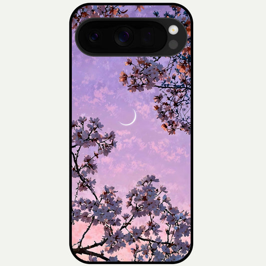  Purple Serenity Moon Glass Case For Google Pixel 10 Pro XL back cover – full design glossy printed glass finish