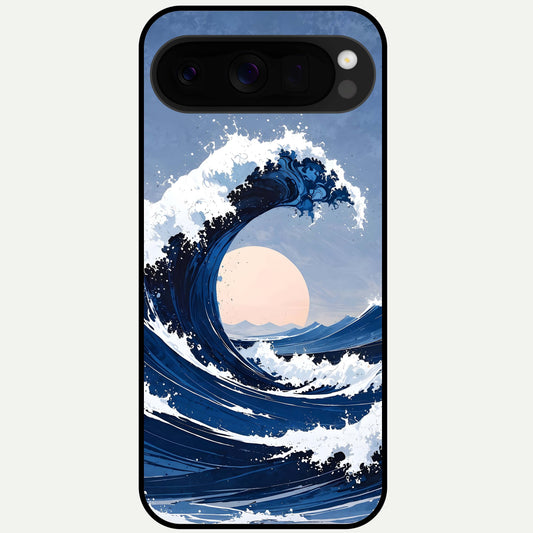  Rising Tide Power Glass Case For Google Pixel 10 Pro XL back cover – full design glossy printed glass finish