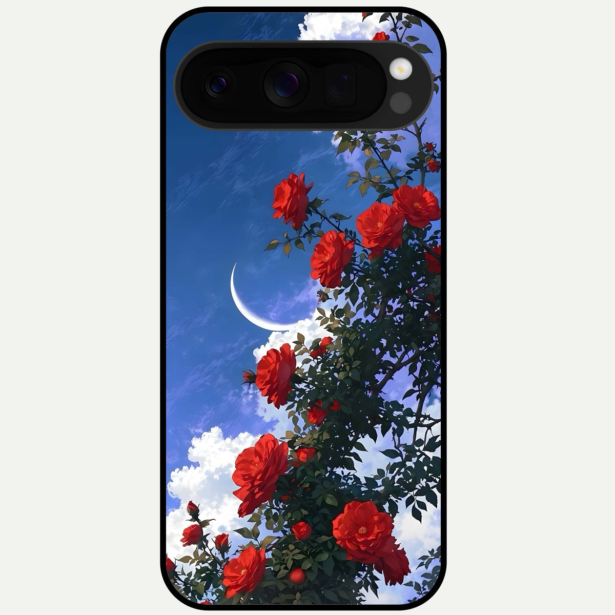 Rose Drift Flowers Glass Case For Google Pixel 10 Pro XL back cover – full design glossy printed glass finish