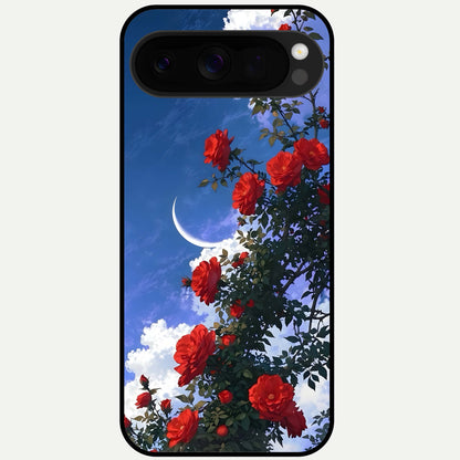  Rose Drift Flowers Glass Case For Google Pixel 10 Pro XL back cover – full design glossy printed glass finish