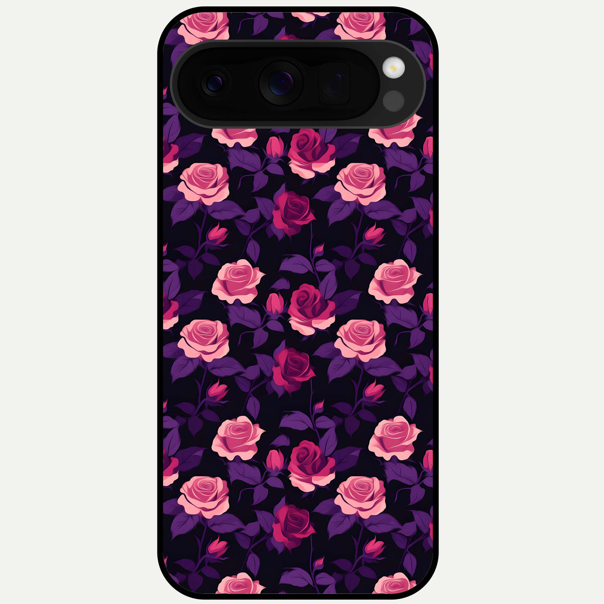  Rose Garden Twilight Glass Case For Google Pixel 10 Pro XL back cover – full design glossy printed glass finish