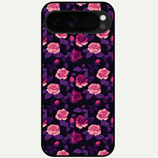  Rose Garden Twilight Glass Case For Google Pixel 10 Pro XL back cover – full design glossy printed glass finish