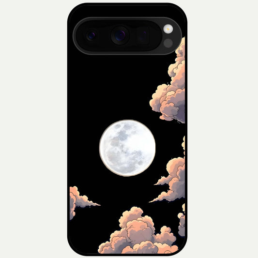  Shade Cloud Moon Glass Case For Google Pixel 10 Pro XL back cover – full design glossy printed glass finish