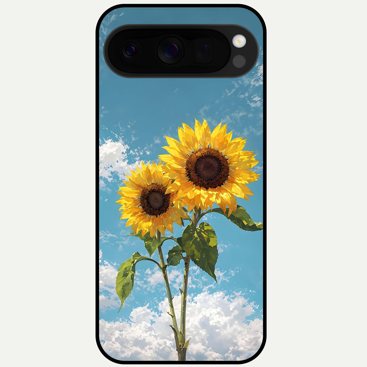  Sunlit Daisy Glow Glass Case For Google Pixel 10 Pro XL back cover – full design glossy printed glass finish