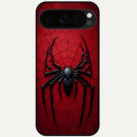  Superhero Web Emblem Glass Case For Google Pixel 10 Pro XL back cover – full design glossy printed glass finish