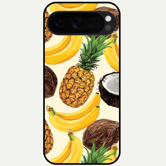  Tropical Fruit Mood Glass Case For Google Pixel 10 Pro XL back cover – full design glossy printed glass finish