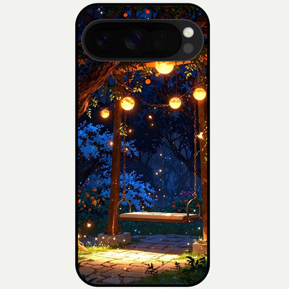  Twilight Garden Swing Glass Case For Google Pixel 10 Pro XL back cover – full design glossy printed glass finish