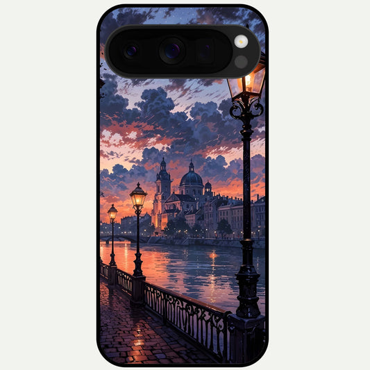  Twilight River Lights Glass Case For Google Pixel 10 Pro XL back cover – full design glossy printed glass finish