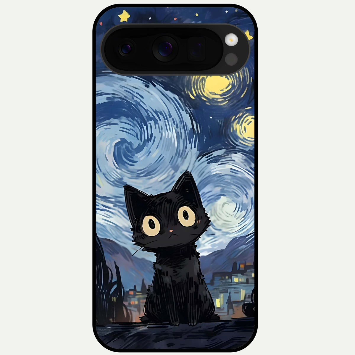 Van Gogh Cat Glass Case For Google Pixel 10 Pro XL back cover – full design glossy printed glass finish