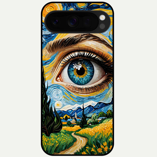  Van Gogh Eye Glass Case For Google Pixel 10 Pro XL back cover – full design glossy printed glass finish