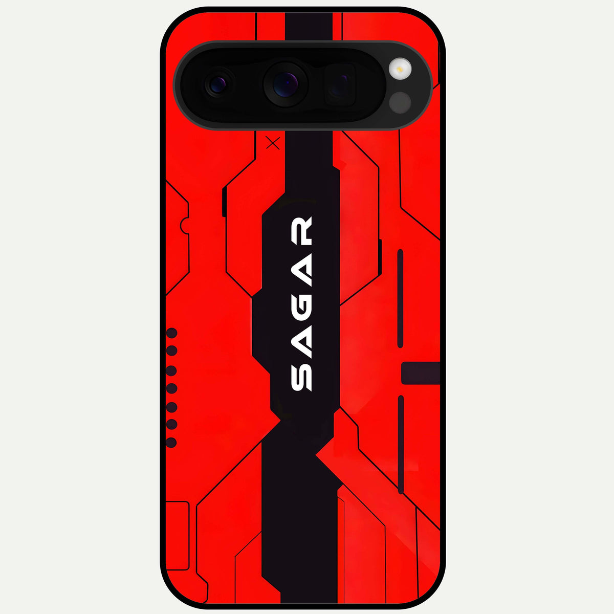  Voltage Rise CYBERPUNK Custom Name Glass Case For Google Pixel 10 Pro XL back cover – personalized glossy printed glass finish