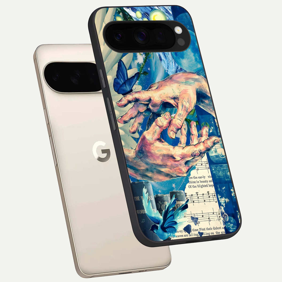  Aesthetic Divider phone case For Google Pixel 10 Pro XL showing premium glass back cover with detailed artwork
