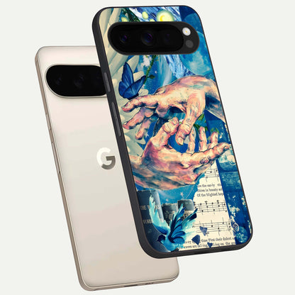  Aesthetic Divider phone case For Google Pixel 10 Pro XL showing premium glass back cover with detailed artwork