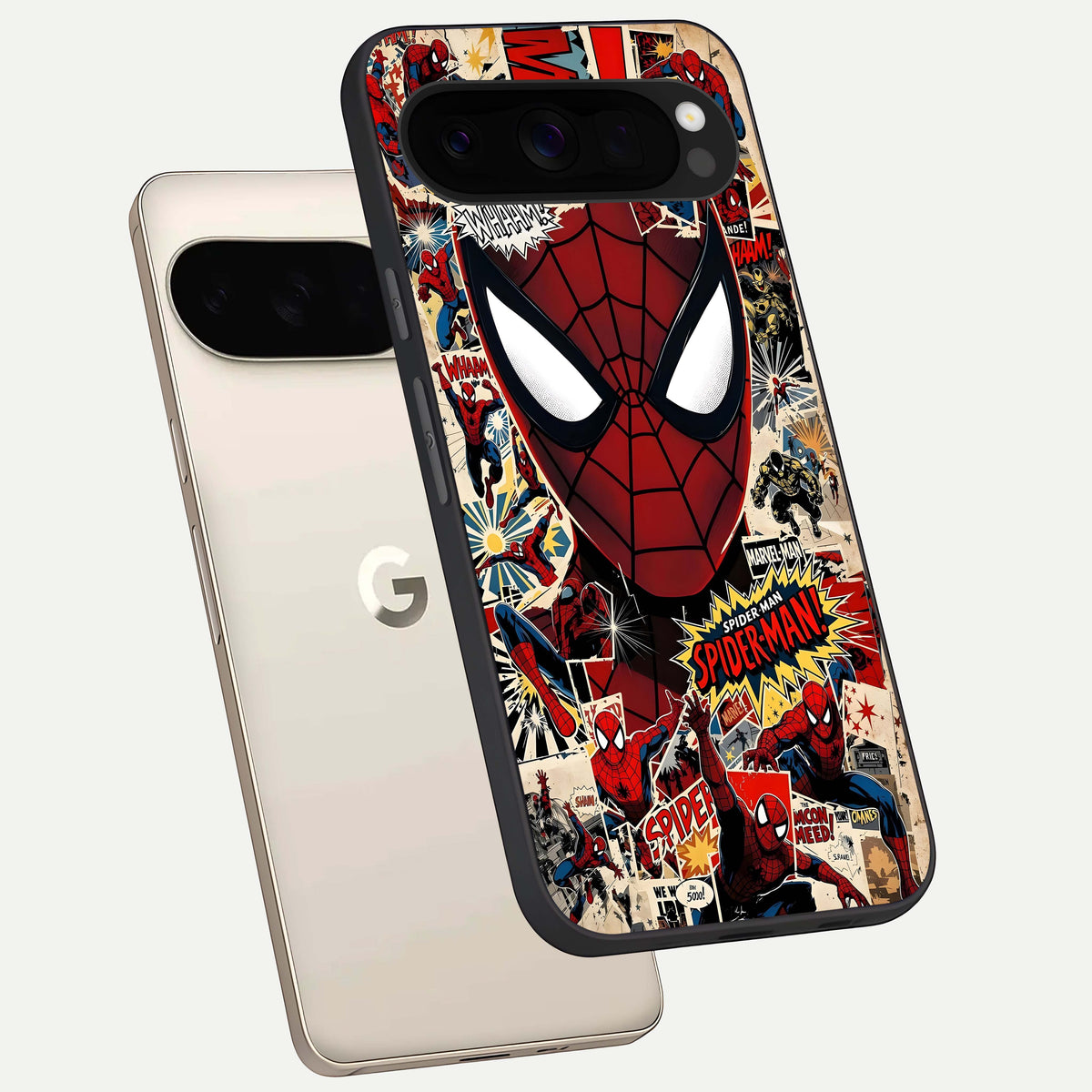  Aesthetic Wonder Spider phone case For Google Pixel 10 Pro XL showing premium glass back cover with detailed artwork