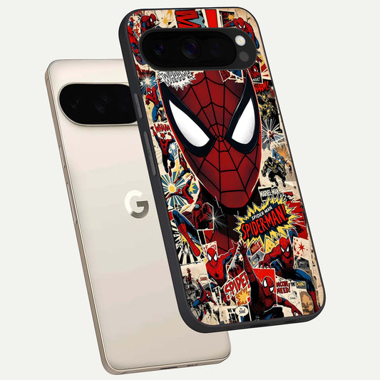  Aesthetic Wonder Spider phone case For Google Pixel 10 Pro XL showing premium glass back cover with detailed artwork