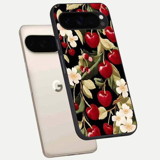  Blooming Spendor Bird phone case For Google Pixel 10 Pro XL showing premium glass back cover with detailed artwork
