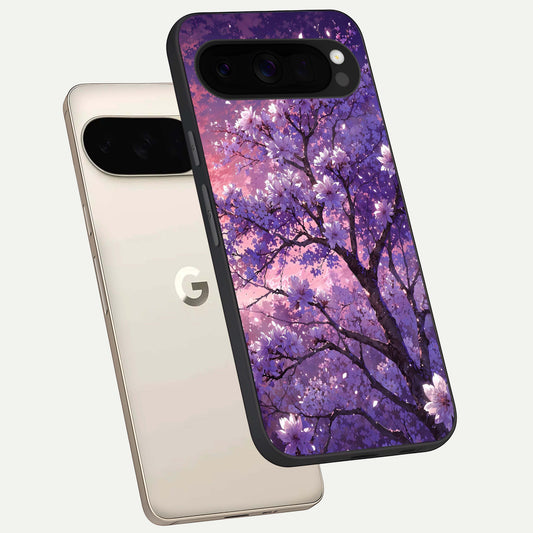  Blossom Tree phone case For Google Pixel 10 Pro XL showing premium glass back cover with detailed artwork
