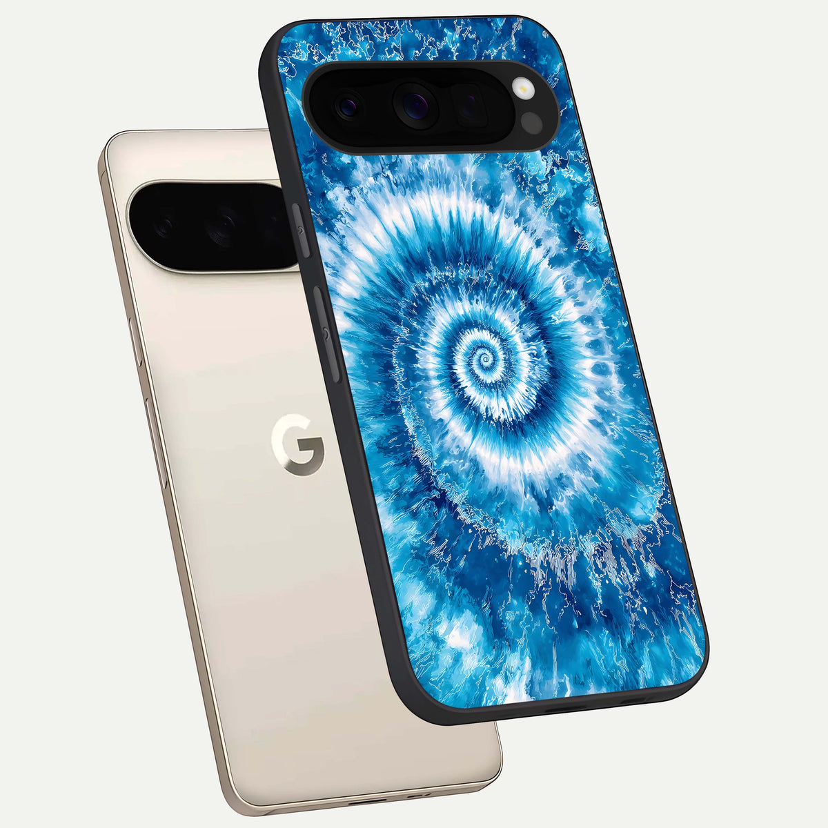  Blue Galaxy Wave phone case For Google Pixel 10 Pro XL showing premium glass back cover with detailed artwork