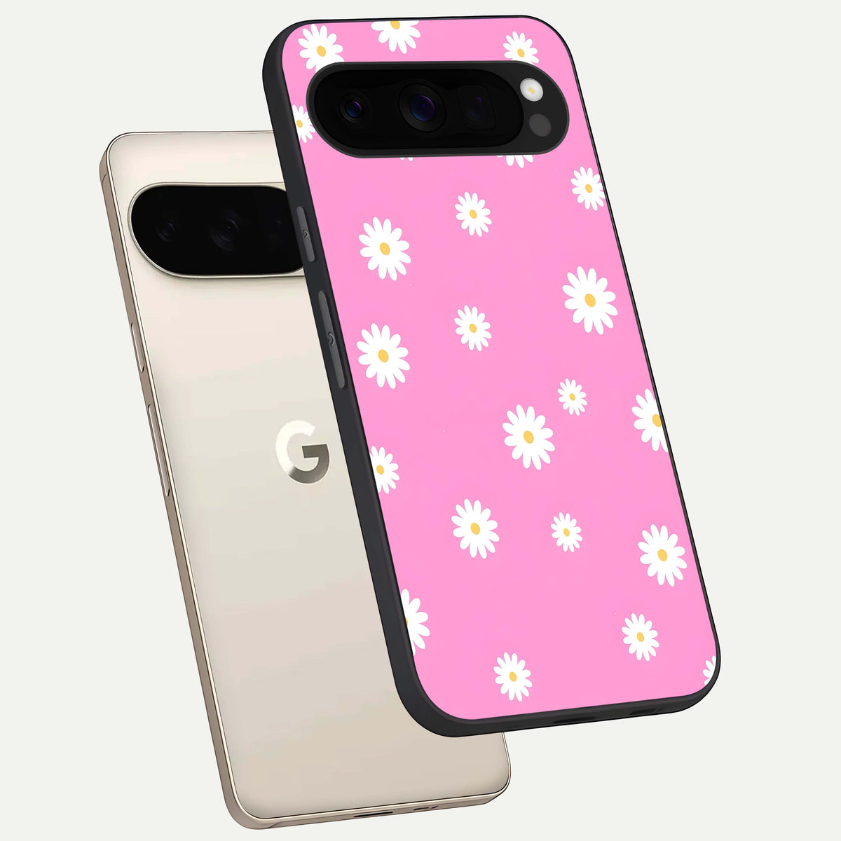 Bubblegum Daisy Pop phone case For Google Pixel 10 Pro XL showing premium glass back cover with detailed artwork