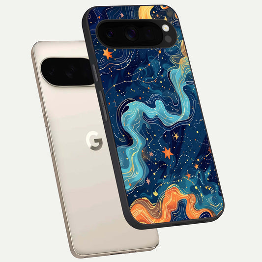  Celestial Dream Flow phone case For Google Pixel 10 Pro XL showing premium glass back cover with detailed artwork