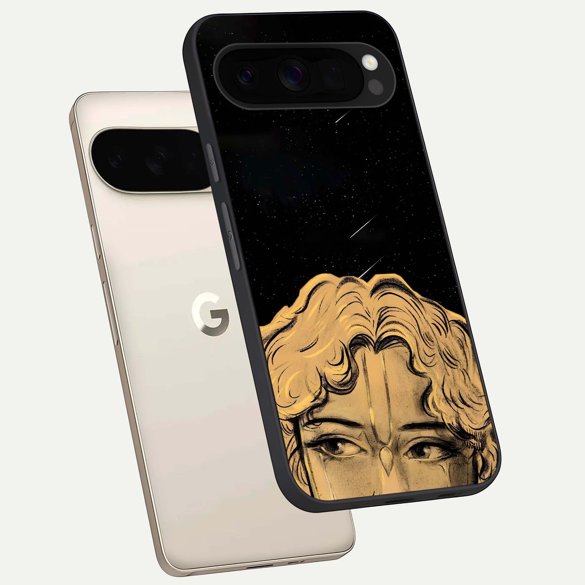  Celestial Gods Plan phone case For Google Pixel 10 Pro XL showing premium glass back cover with detailed artwork
