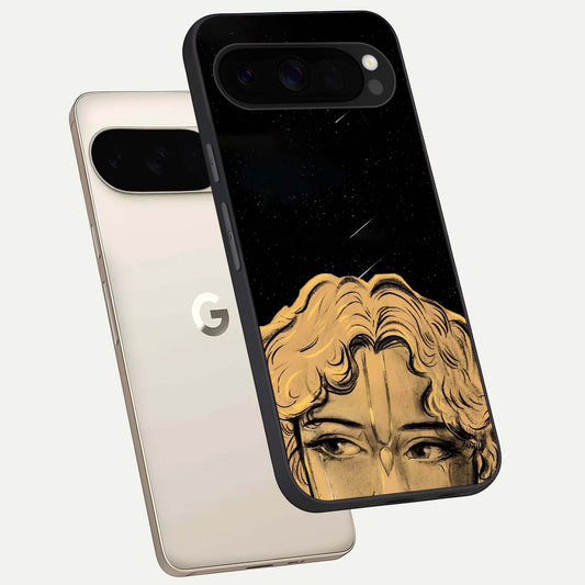  Celestial Gods Plan phone case For Google Pixel 10 Pro XL showing premium glass back cover with detailed artwork