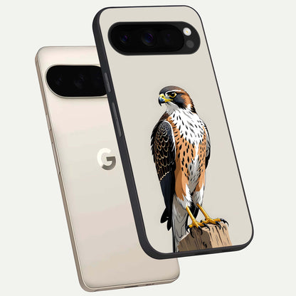  Clever Eagle phone case For Google Pixel 10 Pro XL showing premium glass back cover with detailed artwork