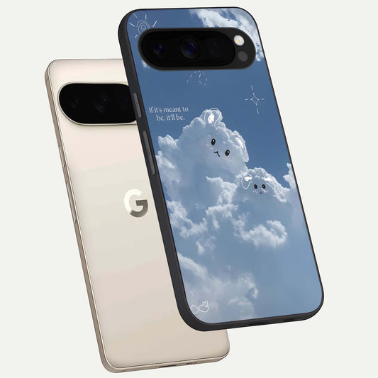  Cloud Bunny Dreams phone case For Google Pixel 10 Pro XL showing premium glass back cover with detailed artwork