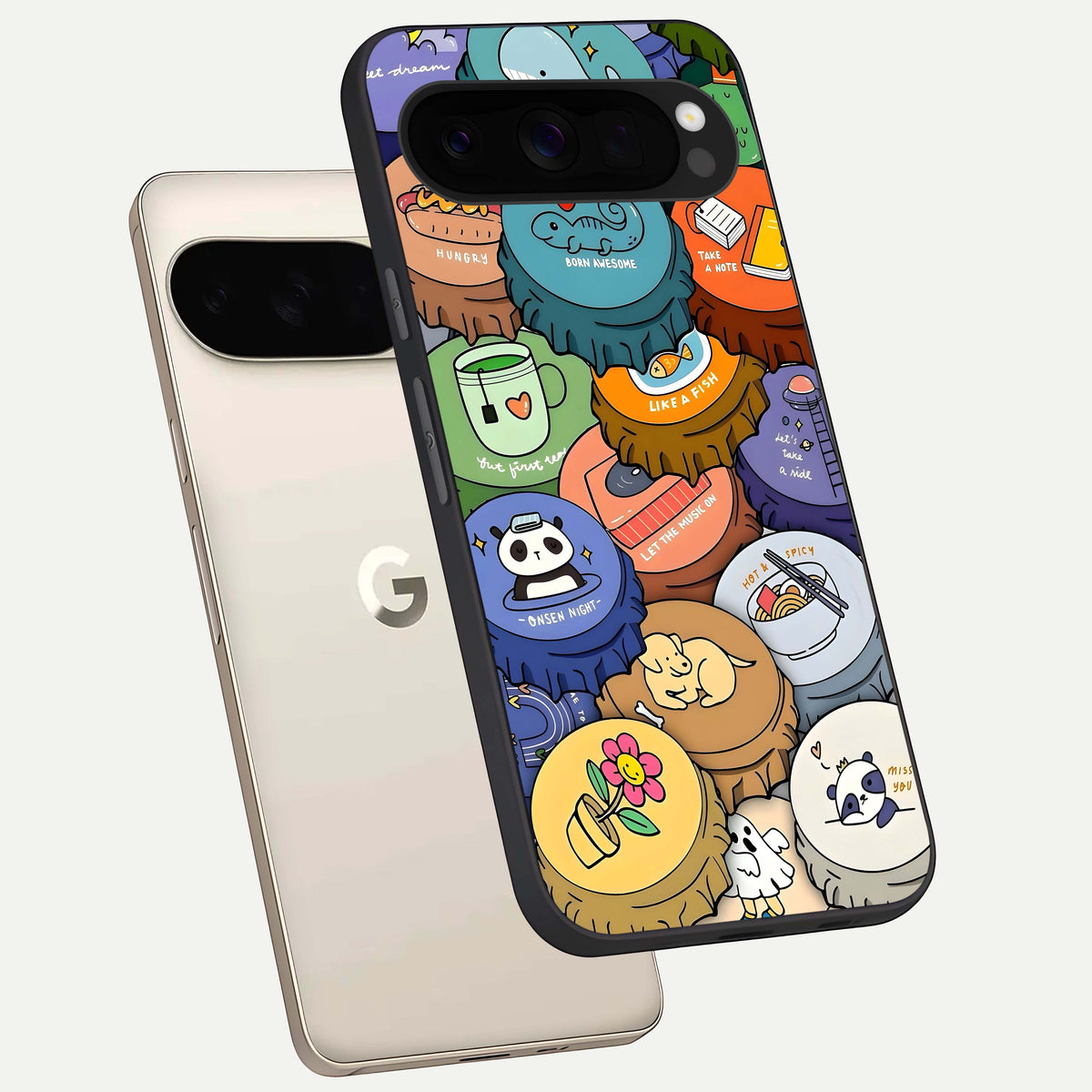  Coins Patterns phone case For Google Pixel 10 Pro XL showing premium glass back cover with detailed artwork