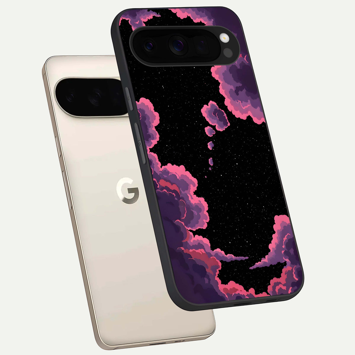  Cosmic Cloud Journey phone case For Google Pixel 10 Pro XL showing premium glass back cover with detailed artwork