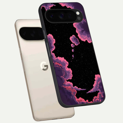  Cosmic Cloud Journey phone case For Google Pixel 10 Pro XL showing premium glass back cover with detailed artwork