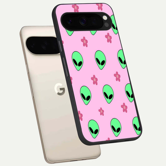  Cosmic Cute Crush phone case For Google Pixel 10 Pro XL showing premium glass back cover with detailed artwork