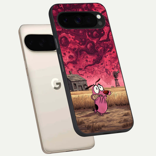  Courage Under Sky phone case For Google Pixel 10 Pro XL showing premium glass back cover with detailed artwork