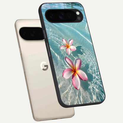  Floating Bloom Bliss phone case For Google Pixel 10 Pro XL showing premium glass back cover with detailed artwork
