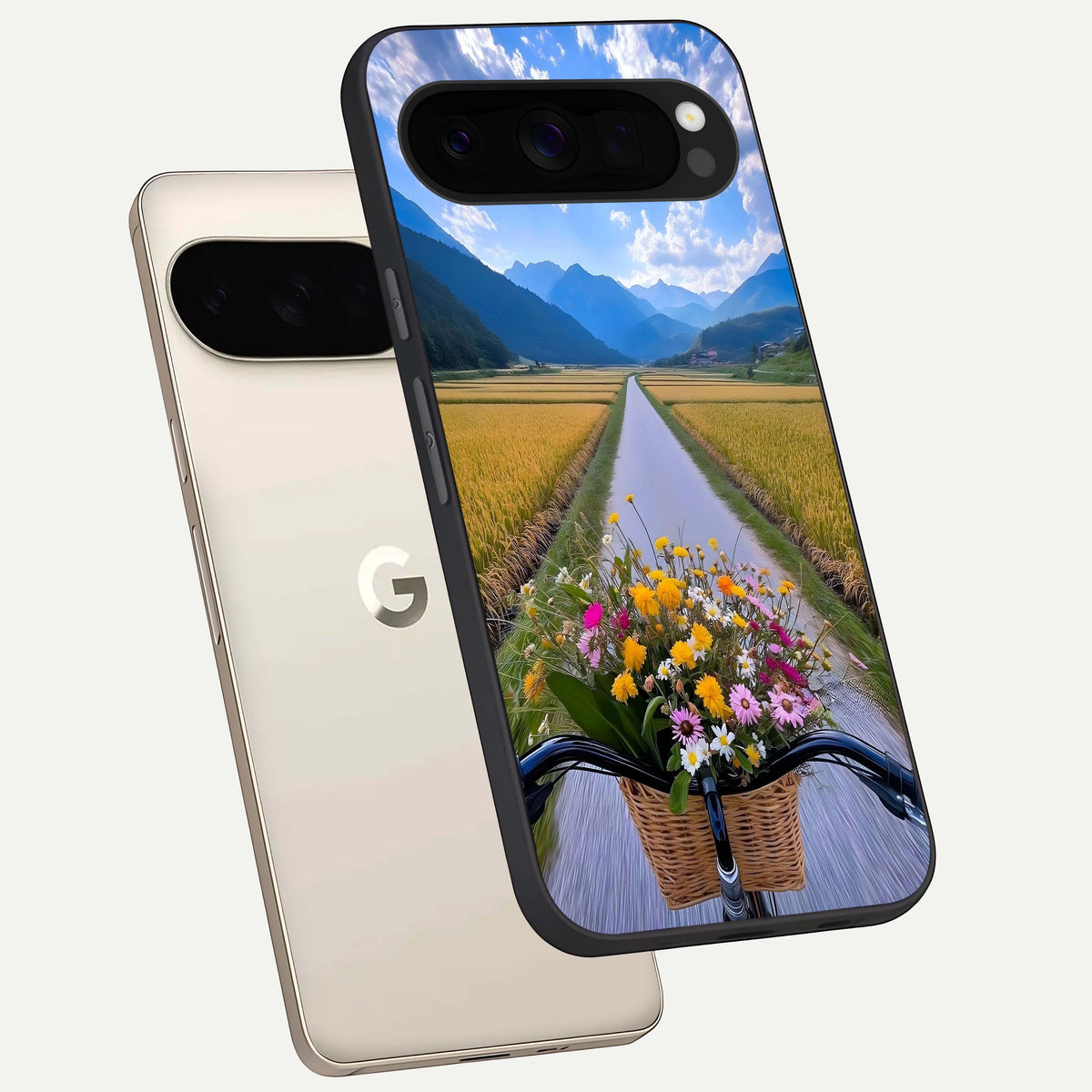  Golden Field Journey phone case For Google Pixel 10 Pro XL showing premium glass back cover with detailed artwork