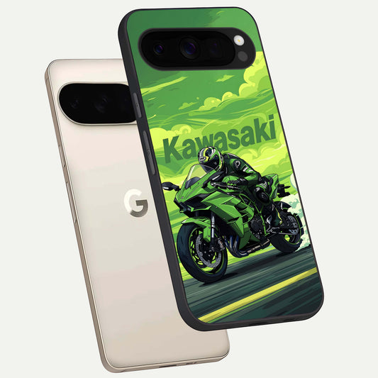  Greenery Sky phone case For Google Pixel 10 Pro XL showing premium glass back cover with detailed artwork