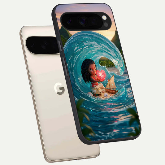  Heart of Ocean phone case For Google Pixel 10 Pro XL showing premium glass back cover with detailed artwork